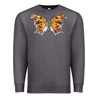 Charcoal Heather Question Mark Butterfly Premium Sweatshirt - LillyAllenDesigns
