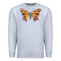 Heather Grey Question Mark Butterfly Premium Sweatshirt - LillyAllenDesigns
