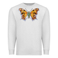 Oatmeal Heather Question Mark Butterfly Premium Sweatshirt - LillyAllenDesigns