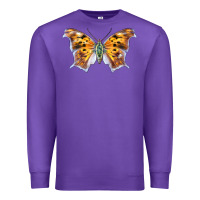Purple Question Mark Butterfly Premium Sweatshirt - LillyAllenDesigns