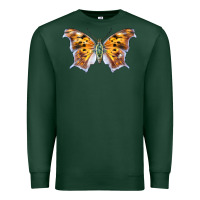 Sports Green Question Mark Butterfly Premium Sweatshirt - LillyAllenDesigns