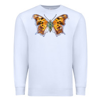 White Question Mark Butterfly Premium Sweatshirt - LillyAllenDesigns