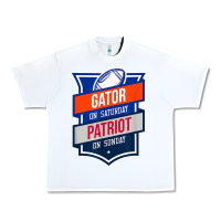 White retro gator on saturday patriot on sunday gainesville gift Urban Heavy Tee - lanVoArt