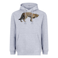 Heather Grey Ocelot Heavyweight Hoodie - LillyAllenDesigns