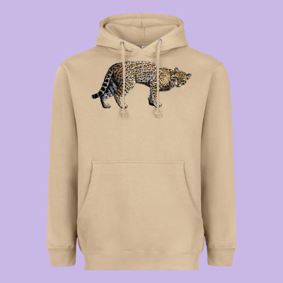 Ocelot Heavyweight Hoodie Designed By Lillyallendesigns