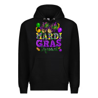 Black mardi gras squad Premium Hoodie - FaDigitalArtStudio