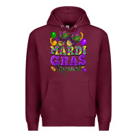 Burgundy mardi gras squad Premium Hoodie - FaDigitalArtStudio