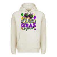 Oatmeal Heather mardi gras squad Premium Hoodie - FaDigitalArtStudio