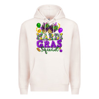 Pale Pink mardi gras squad Premium Hoodie - FaDigitalArtStudio