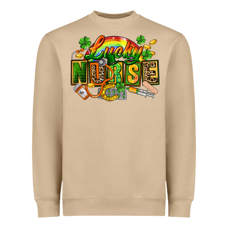 Lucky Nurse  St. Patricks Day Heavyweight Sweatshirt by FaDigitalArtStudio | Teevron