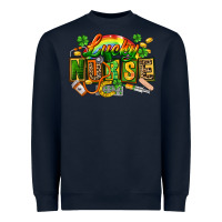 Navy lucky nurse  St. Patricks Day Heavyweight Sweatshirt - FaDigitalArtStudio