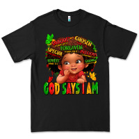 Black god says i am juneteenth kid Premium Tee - LillyAllenDesigns