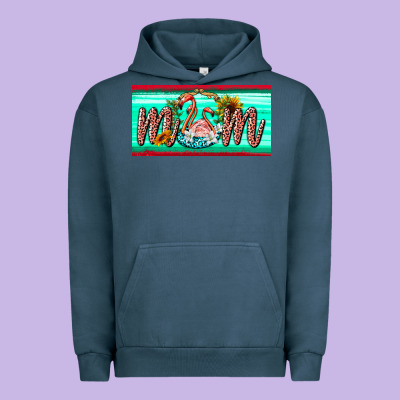 Flamingo Mom License Plate Urban Hoodie Designed By Barkaloodesign