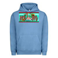 Pigment Pebble Blue flamingo mom license plate Urban Hoodie - BarkalooDesign