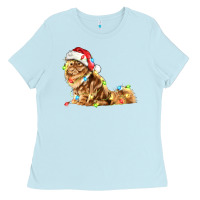 Baby Blue christmas persian cat Ladies Tee - LillyAllenDesigns