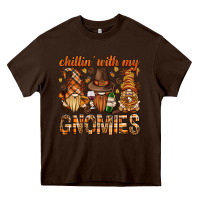 Chocolate Brown chilling with my gnomies bbs Heavy Core Tee - BundleAndBundleShop