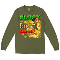 Army Green black girl magic Long Sleeve Tee - CowGirlArtShop