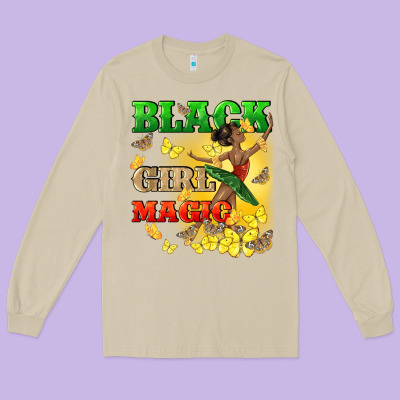 Black Girl Magic Long Sleeve Tee Designed By Cowgirlartshop