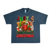 Midnight Navy just a girl who loves christmas Urban Heavy Tee - texasbilliewilder