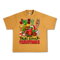 Peanut Butter just a girl who loves christmas Urban Heavy Tee - texasbilliewilder