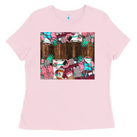 Bubblegum Pink custom name Ladies Tee - LillyAllenDesigns