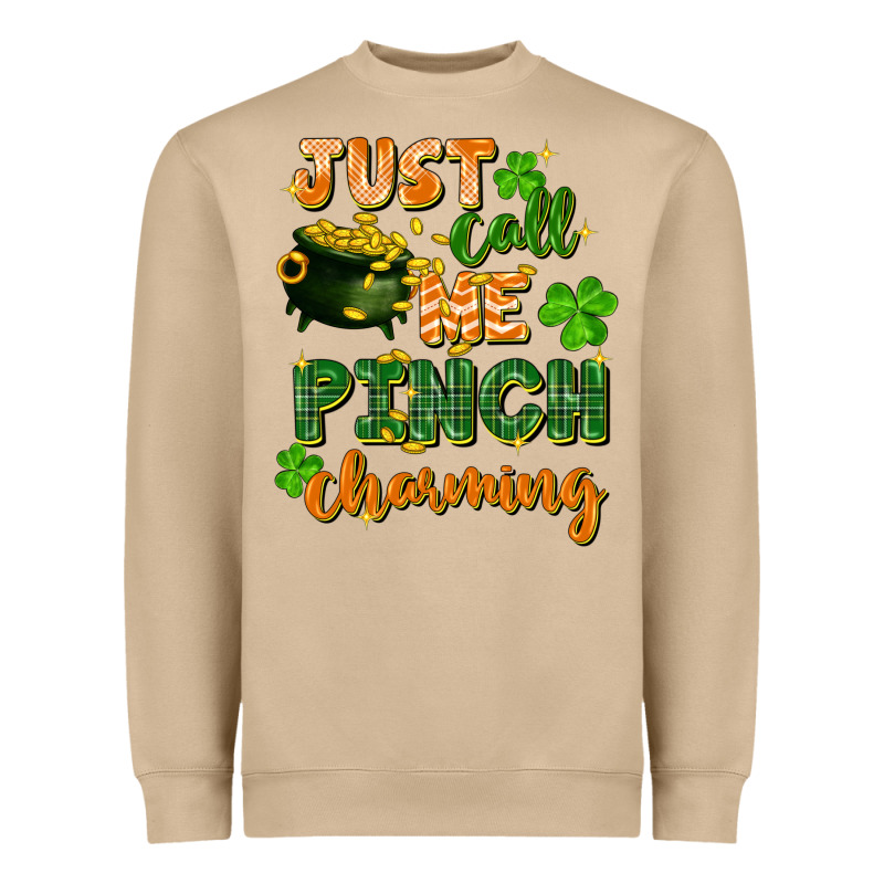 Just Call Me Pinch Charming St. Patricks Day Heavyweight Sweatshirt by FaDigitalArtStudio | Teevron