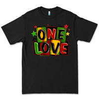 Black one love juneteenth Premium Tee - LillyAllenDesigns