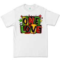 White one love juneteenth Premium Tee - LillyAllenDesigns