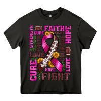 Asphalt breast cancer american football ribbon love cure fight bbs Heavy Core Tee - BundleAndBundleShop
