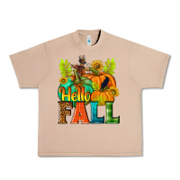 Burro Hello Fall Urban Heavy Tee - NancyCooperArtShop