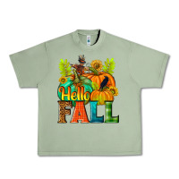 Oil Green Hello Fall Urban Heavy Tee - NancyCooperArtShop