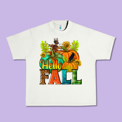 Hello Fall Urban Heavy Tee Designed By Nancycooperartshop