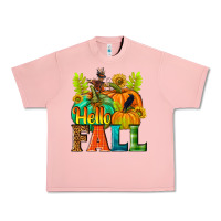Salmon Hello Fall Urban Heavy Tee - NancyCooperArtShop