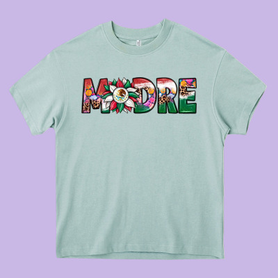 Mexican Flag Sunflower Madre Heavy Core Tee Designed By Jahusdesignshop