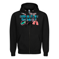 Black Western Respiratory Therapist Life Zipper Hoodie - LillyAllenDesigns