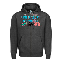 Charcoal Heather Western Respiratory Therapist Life Zipper Hoodie - LillyAllenDesigns
