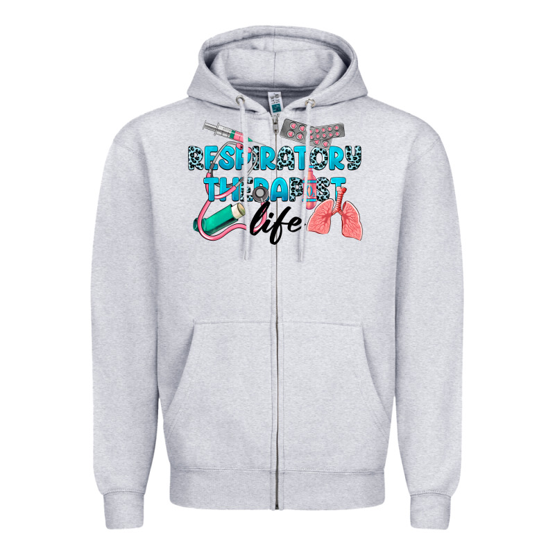 Western Respiratory Therapist Life Zipper Hoodie by LillyAllenDesigns | Teevron
