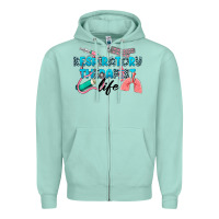 Seafoam Western Respiratory Therapist Life Zipper Hoodie - LillyAllenDesigns