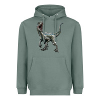 Sage Velociraptor Heavyweight Hoodie - LillyAllenDesigns