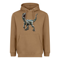 Toasted Coconut Velociraptor Heavyweight Hoodie - LillyAllenDesigns