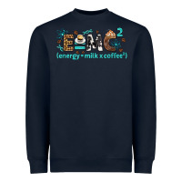 Navy e=mc2 energy milk coffee bbs Heavyweight Sweatshirt - BundleAndBundleShop