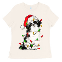 Bone christmas shih tzu dog Ladies Tee - LillyAllenDesigns