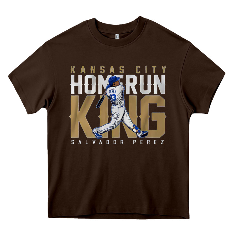 Salvador Pérez Home Run King Heavy Core Tee by lanVoArt | Teevron