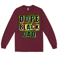 Burgundy dope black dad Long Sleeve Tee - CowGirlArtShop