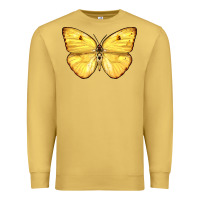 Antique Gold Cloudless Sulphur Butterfly Premium Sweatshirt - LillyAllenDesigns