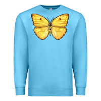 Ocean Blue Cloudless Sulphur Butterfly Premium Sweatshirt - LillyAllenDesigns