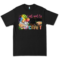 Black i just want to stay home and craft Premium Tee - LillyAllenDesigns