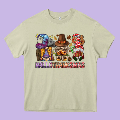 Hallothanksmas Gnomies Bbs Heavy Core Tee Designed By Bundleandbundleshop
