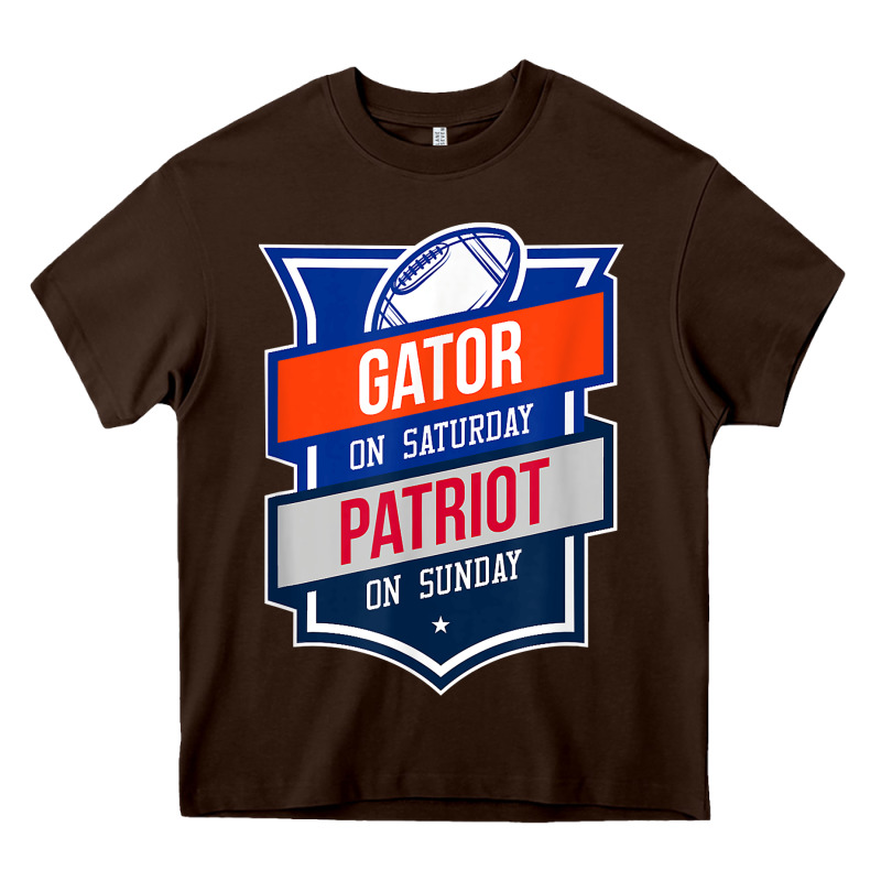 Retro Gator On Saturday Patriot On Sunday Gainesville Gift Heavy Core Tee by lanVoArt | Teevron