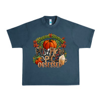 Midnight Navy Stressed blessed pumpkin spice obsessed Fall Urban Heavy Tee - NancyCooperArtShop